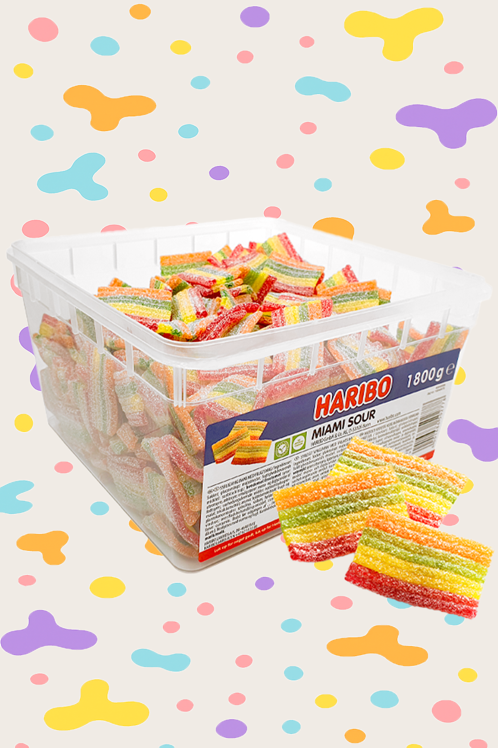 Haribo Miami Sour – Tangy & Fruity Sour Gummies