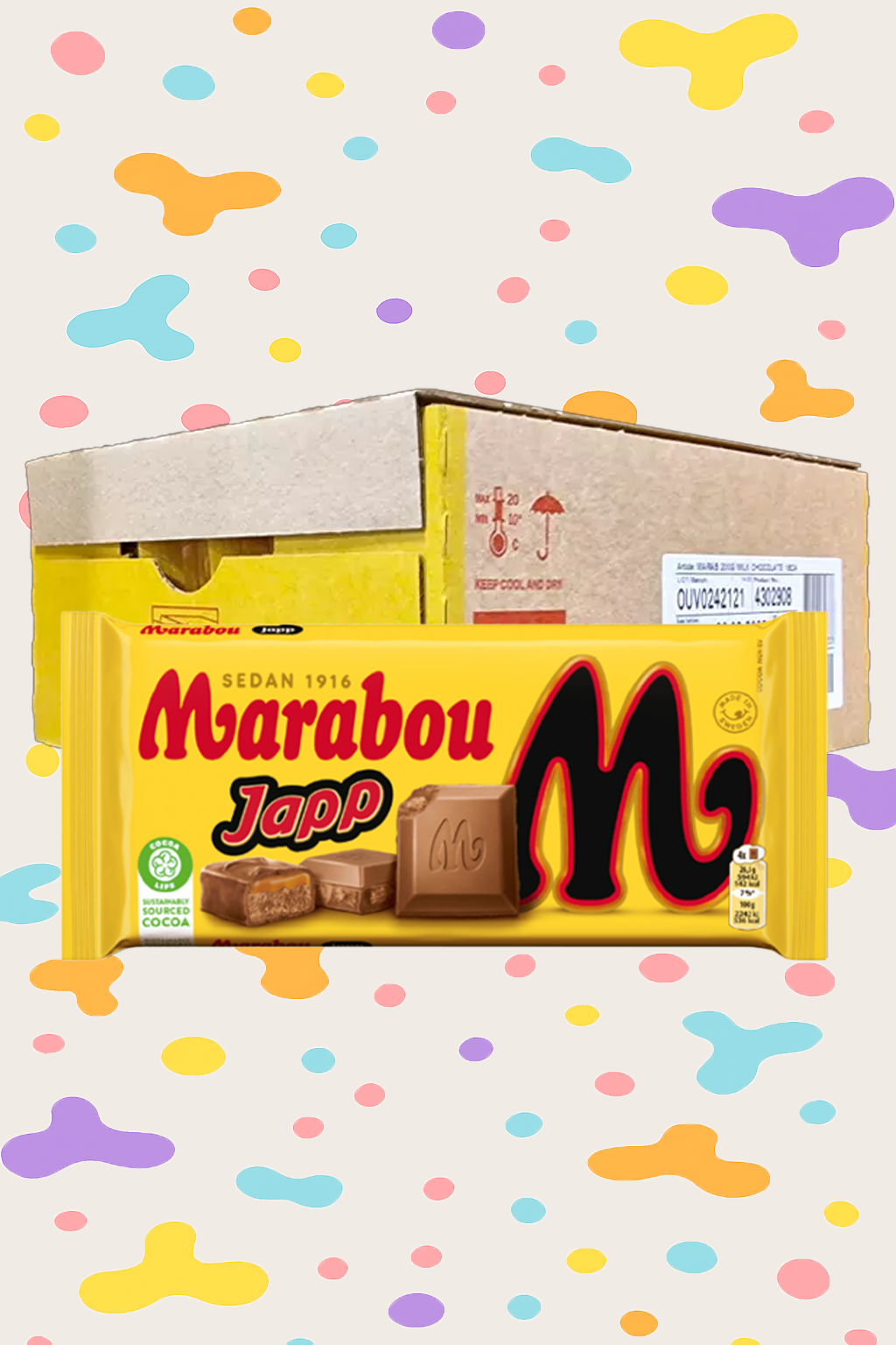 Marabou Milk Chocolate Japp 17x185g /6,933 lb