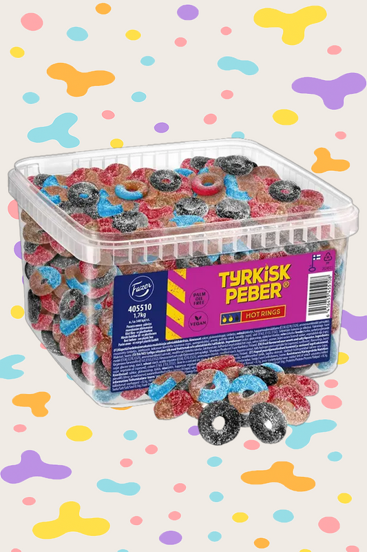 Tyrkisk Peber Hot Rings – Fiery & Salty Licorice Rings