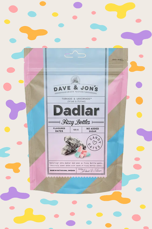 Dave & Jon’s Dates Fizzy Bottle 125g x 16 / 0,276lbs